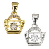 Cubic Zirconia Micro Pave Brass Pendant, plated, fashion jewelry & for woman & with cubic zirconia Approx 3.5mm 