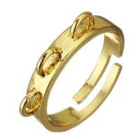 Brass Open Finger Ring, plated, fashion jewelry & DIY & for woman, golden 