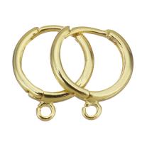 Brass Hoop Earring Components, plated, fashion jewelry & for woman Approx 1.5mm 