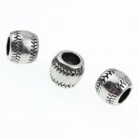 Stainless Steel Large Hole Beads, plated, 10mm 