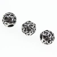 Stainless Steel Large Hole Beads, anoint, 9mm 