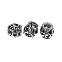 Stainless Steel European Large Hole Beads, plated, hollow & blacken 