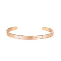 Titanium Steel Cuff Bangle, fashion jewelry, rose gold color, 40-45CM 