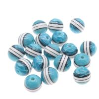 Zweifarbige Acryl Perlen, rund, unterschiedliche Farbe und Muster für die Wahl & DIY, keine, 15mm, Bohrung:ca. 3mm, 100PCs/Tasche, verkauft von Tasche