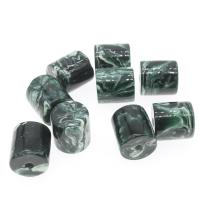 Acryl Schmuck Perlen, Zylinder, unterschiedliche Farbe und Muster für die Wahl & DIY, keine, 16mm, Bohrung:ca. 3mm, 100PCs/Tasche, verkauft von Tasche