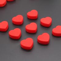 Frosted Acrylic Beads, Heart, DIY, red, 19mm Approx 3mm 