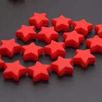 Frosted Acrylic Beads, Star, DIY, red, 20mm Approx 3mm 