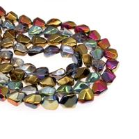 Perlas de cristal de moda, chapado, diferente color y patrón para la elección & Bricolaje, más colores para la opción, 16*12*9mm, agujero:aproximado 1mm, Vendido por Sarta