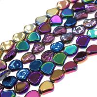 Mode Kristall Perlen, plattiert, unterschiedliche Farbe und Muster für die Wahl & DIY, mehrere Farben vorhanden, 15*13*6mm, Bohrung:ca. 1mm, verkauft von Strang