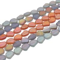 Perlas de cristal de moda, chapado, diferente color y patrón para la elección & Bricolaje, más colores para la opción, 15*13*6mm, agujero:aproximado 1mm, Vendido por Sarta