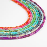 Eindruck Jaspis Perlen, Impression Jaspis, Zylinder, poliert, unterschiedliche Farbe und Muster für die Wahl & DIY, keine, 4*13mm, 29/Strang, verkauft von Strang