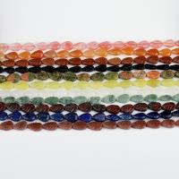 Gemischte Edelstein Perlen, Blatt, poliert, unterschiedliche Farbe und Muster für die Wahl & DIY, keine, 9*12*5mm, 30PCs/Strang, verkauft von Strang