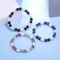 Crystal Bracelets, plated, fashion jewelry & for woman 17-18CM, Inner Approx 50mm 