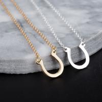 Stainless Steel Jewelry Necklace, Horseshoes, plated, fashion jewelry & for woman .7 Inch 