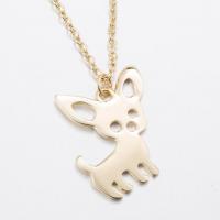 Stainless Steel Jewelry Necklace, Dog, plated, fashion jewelry & for woman 