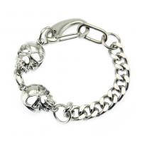 Fashion Zinc Alloy Bracelets, silver color plated, Unisex 14mm Inch 