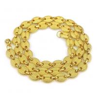 Мужчины ожерелье, цинковый сплав, плакирован золотом, Мужский, 12mm, длина:30 дюймовый, продается Strand