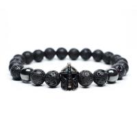 Artificial Volcanic Stone Bracelet, Helmet, fashion jewelry & for man 8mm Approx 7.4 Inch 