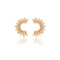 Brass Stud Earring, gold color plated 