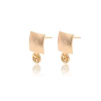 Brass Earring Drop Component, gold color plated 5mm 