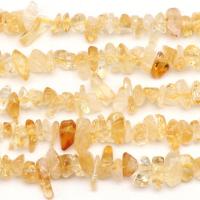 Citrin Naturperlen, Gelbquarz Perlen, Klumpen, poliert, gelb, 4-7mm, Länge:ca. 15 ZollInch, verkauft von Strang