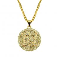 Collar de aleación de cinc con diamantes de imitación, Joyería, dorado, 0.3cmX75cm, Vendido por Sarta