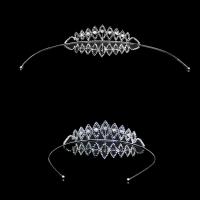 Bridal Tiaras, Zinc Alloy, with Rhinestone, silver color plated & for woman 