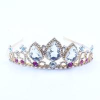Bridal Tiaras, Zinc Alloy, with Rhinestone, plated, for woman 50mm, Inner Approx 125mm 