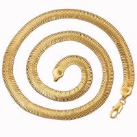 Латунь цепи ожерелье, ювелирные изделия моды, золотой, 8mm-60cm, продается Strand