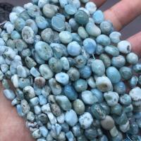 Larimar Beads, irregular, polished, DIY blue 