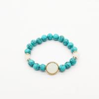 Turquoise Bracelets, with Night-Light Stone, handmade, fashion jewelry 8mmX12mm, Inner Approx 55mm 