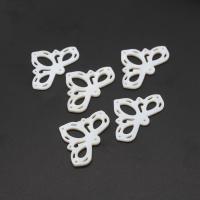 White Shell Pendants, Flower, natural, DIY & hollow, white, 35*22*1mm Approx 1mm 