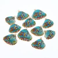 Printing Shell Pendants, plated & DIY 31*23*9-25*19*8mm Approx 2mm 