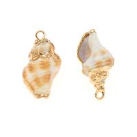 Trumpet Shell Pendant, Conch, plated, DIY, white, 26*12*11mm Approx 2mm 