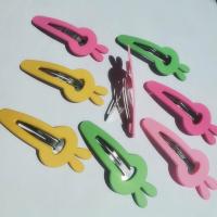 Hair Snap Clips, Plastic, with Iron, for children 