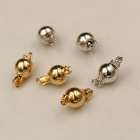 Round Stainless Steel Magnetic Clasp, plated, durable & DIY 8mm 
