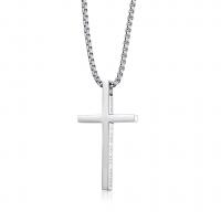 Titanium Steel Jewelry Necklace, Cross, polished, fashion jewelry 