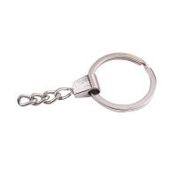 Zinc Alloy Key Chain Findings, silver color plated, DIY 