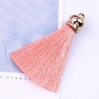 Zinc Alloy Tassel Pendant, with Rayon, plated, durable & DIY 80mm 