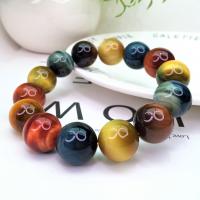 Tiger-Augen Stein Armbänder, Tigerauge, unisex & verschiedene Größen vorhanden, farbenfroh, verkauft von Strang