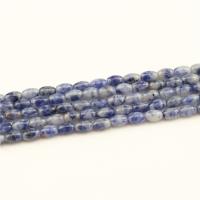 Blue Speckle Stone Beads, Ellipse, polished, DIY, 4*6mm cm 