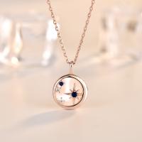 Sterling Silver Jewelry Necklace, 925 Sterling Silver, Round, plated, fashion jewelry 16.5*12mm 