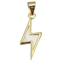 Brass Jewelry Pendants, Lightning Symbol, plated, fashion jewelry & for woman, golden Approx 3.5mm 