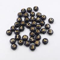 Harz Perlen Schmuck, Einbrennlack, DIY, Jet schwarz, 10x6mm, verkauft von PC