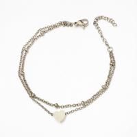 Stainless Steel Charm Bracelet, polished, for woman 8mm Inch 