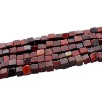 Perles en jaspe bréchique, Corde d'armure, cadre, poli, DIY, rouge Vendu par brin
