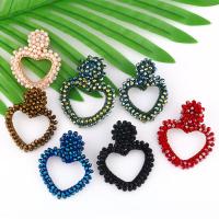 Resin Drop Earring, Heart, fashion jewelry & for woman 67*53mm/53*47mm 