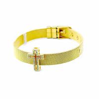 Watch Band, Stainless Steel, with Brass, plated & micro pave cubic zirconia 10mm Approx 16-20 cm 