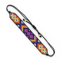 Glass Seed Beads Bracelets, Japanese Glass Seed Bead, fashion jewelry, multi-colored, 13cmX1.3cm 