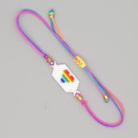 Glass Seed Beads Bracelets, Japanese Glass Seed Bead, fashion jewelry, multi-colored, 3cmX1.2cm Approx 28 cm 